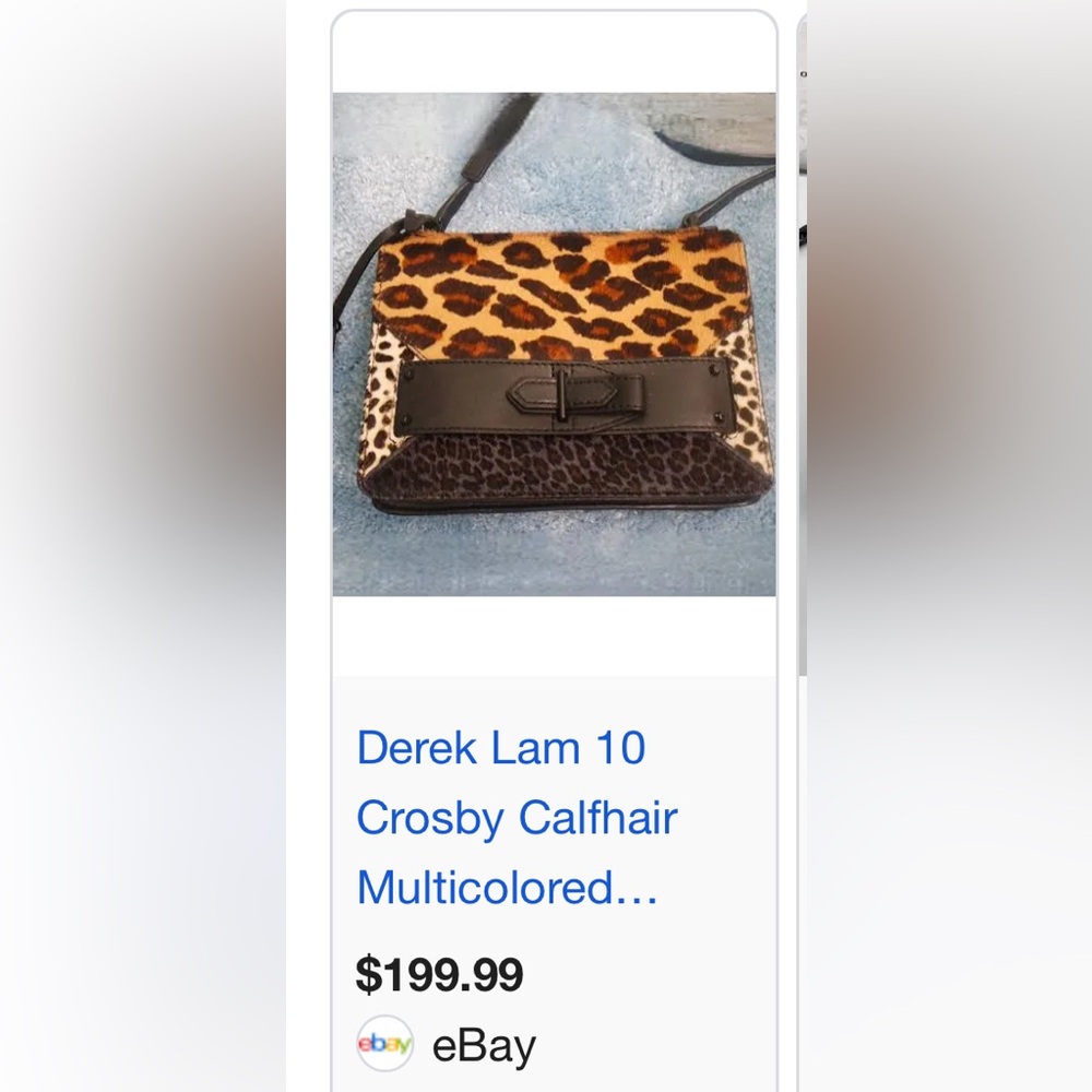 Rare 10 Crosby Derek Lam Animal Print Crossbody Handbag 90’s Style - Picture 15 of 15